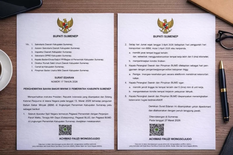 Surat edaran Bupati Sumenep 